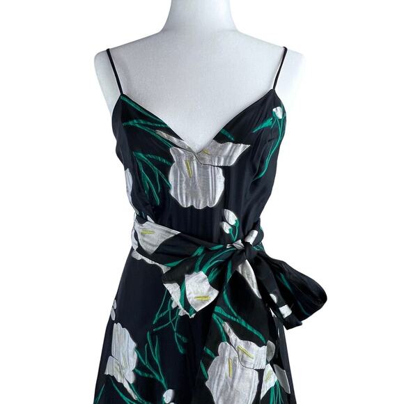 Badgley Mischka Women's Gracen Lily Floral Print Organza Prom Events Gown Size 0 - Picture 7 of 13